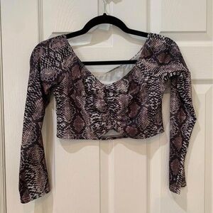 Snakeskin crop top
